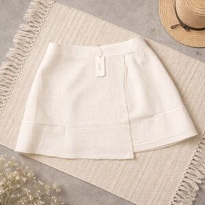 Tavik White Textured Mini Skirt
